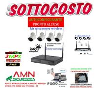 KIT WIRELESS VIDEOSORVEGLIANZA AHD 2MP DVR FULL HD 4 TELECAMERE+HARD DISK 1TB