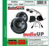 KIT WOOFER 165 mm e TWEETER NEO 13 mm 120W c/adattatori per FIAT PANDA 2003>2011