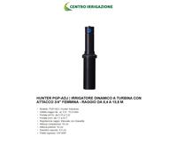 KIT x 5 IRRIGATORE DINAMICO POP UP HUNTER PGP ADJ TURBINA PRATO GIARDINO POPUP