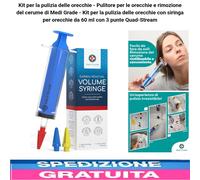 Kit x la pulizia delle orecchie. Pulitore x le orecchie e rimozione del cerume