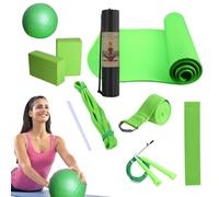 Kit yoga - Set di attrezzi da yoga | Tappetino per esercizi con | Attrezzatura fitness per donne e uomini, include fascia di resistenza in lattice, fascia elastica | per il fitness