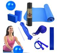 Kit yoga - Tappetino da yoga con borsa per il trasporto, include fascia di resistenza, fascia elastica, attrezzatura per esercizi per pilates e fitness
