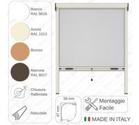 KIT Zanzariera a rullo verticale per finestra riducibile adattabile con frizione