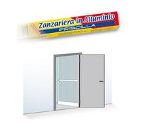 KIT ZANZARIERA TELAIO IN ALLUMINIO PER PORTA A BATTENTE 100X240CM RIDUCIBILE