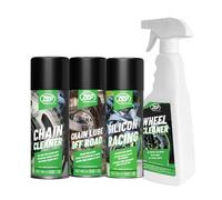 KIT ZEP OFF ROAD: CHAIN CLEANER,CHAIN LUBE OFF ROAD,SILICON RACING,WHEEL CLEANER