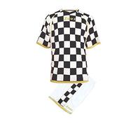 Kit Zeus Kroazia Bianco-Nero Completino Completo Calcio Calcetto Muta Torneo Scuola Sport (S)