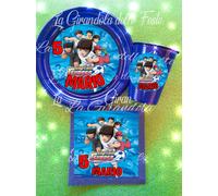 KIT24 PIATTI BICCHIERI personalizzati Festa Party Tavola captain capitan tsubasa