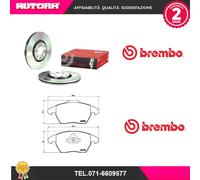 KIT48 Kit pastiglie freno + 2 disco freno (MARCA-BREMBO).