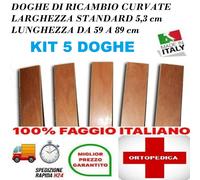KIT5 DOGHE DI RICAMBIO PER RETI LETTO IN LEGNO-TUTTE LE MISURE-LARGHEZZA 5.3 cm