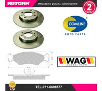 KIT6 Kit pastiglie freno+ 2 disco freno ant. (WAG-COMLINE)