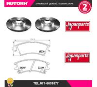 KIT87 2 Disco freno+Kit pastiglie freno ant (MARCA-JAPANPARTS)