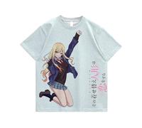 Kitagawa Marin Maglietta con stampa anime, My Dress-Up Darling, unisex, per l'estate, casual, a maniche corte, Tipo 1, M Short