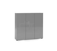 Kitaly Mobiletto Multiuso 3 Ante 10 Ripiani Modello Mister, Laccato Lucido