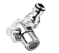 KITANDOVE Sdoppiatore Per Rubinetto Adattatore Per Flessibile Attacco Per Lavatrice e Lavastoviglie Compatibile Rubinetti Da e Facile Da Installare e Regolare D'acqua Controllato