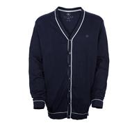 Kitaro Cardigan Maglione In Maglia Fine Uomo Blu Extra Lungo Tall