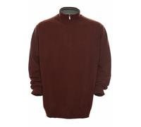 Kitaro Pullover Troyer Strick Pulli Stehkragen In Lana Knit Zip Uomo Taglia Plus