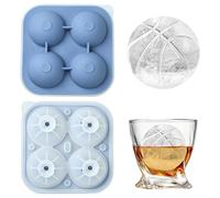 KitBeads 1 stampo rotondo in silicone per cubetti di ghiaccio a forma di pallacanestro, per pasticceria, sport, bomboniere, bevande, caffè, guarnire