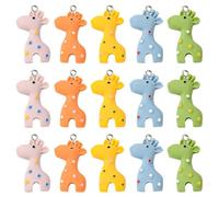 KitBeads 50 ciondoli in resina a forma di giraffa, 5 colori, foresta e animali selvatici, graziosi ciondoli a forma di giraffa, per la creazione di gioielli, bracciali, collane sfusi, Acrilico,