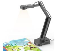 Kitchbar Videocamera e webcam 4K per insegnanti: USB da 8 MP con luce LED a 3 livelli, microfono e immagine invertita, pieghevole, formato A3 per insegnare in aula/educatori a distanza (Mac/Windows