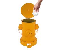 Kitchen 0.66Gal Vintage Trash Can Fire Hydrant Retro Creative Garbage Can with Inner Bucket Indoor Outdoor Waste Bin Pedal Metal Garbage Can with Lid for Park Garden Kitchen Garbag
