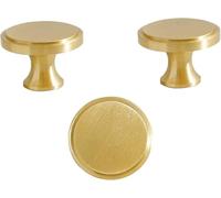 Kitchen Cabinet Handle 2Pack Full Copper Wardrobe Door Brass Diameter32mm