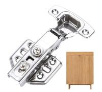 Kitchen Cabinet Hinges, Stainless Steel Furniture Hardware, Soft Close Hinges with Dampers, Silent Closing Cupboard Attachment, Rust Proof Metal for Home Use, and Cabinet Hardware.