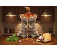 Kitchen Cat 2000 Piece Jigsaw Puzzles for Adults, Colourful, Challenging & Brainteasing Adult puzzles 2000 Pieces Food, Fun jigsaws for The Whole Family 40x28 inch