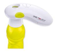 KITCHEN CC Apribottiglie elettrico in plastica con adattatori per diverse dimensioni del tappo e funzione automatica di avvitamento e svitamento