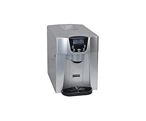 Kitchen chef macchina per cubetti di ghiaccio da 140 w 12 kg / 24 ore e distributore di acqua argento hzb12eau