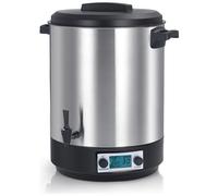 KITCHEN CHEF - Sterilizzatore Vasetti Elettrico Serbatoio In Acciaio Inox Con Rubinetto Schermo Lcd E Timer 45l 2500w - Kcpst45xxl. lcd