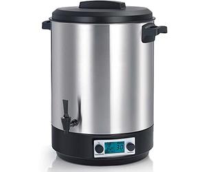 Kitchen chef sterilizzatore vasetti elettrico serbatoio in acciaio inox con rubinetto schermo lcd e timer 45l 2500w kcpst45xxl.lcd