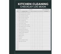 Kitchen Cleaning Checklist Log Book: Daily & Weekly Cleaning Tracker for Restaurants, Cafes, Catering & Commercial Kitchens