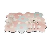 Kitchen Counter Dish Drying Mat Quick-Drying Dish Drainer Board Mat Refreshing Cute Elegant Heat Resistant Absorbent Dishes Drain Mat for Drawer Storage (30*40cm)