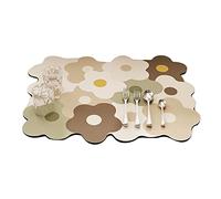 Kitchen Counter Dish Drying Mat Quick-Drying Dish Drainer Board Mat Refreshing Cute Elegant Heat Resistant Absorbent Dishes Drain Mat for Drawer Storage (30*40cm)