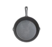 KitchenCraft Padella in ghisa, sicura per induzione, forno, griglia e barbecue, padella rotonda in ghisa, 24 cm (9,5''), nero