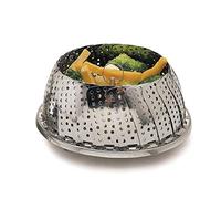 KitchenCraft Cestello per cottura a vapore per pentole con design pieghevole, acciaio inox, argento, 28 cm