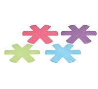 Kitchen Craft Colourworks-Protezioni AntiGraffio per padelle, 38 cm, Colori Vivaci (Confezione da 4), Poliestere, Multicolore, 35 x 1 x 39.5 cm, 4 Pacco