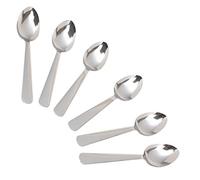 KitchenCraft Set di 6 cucchiaini da tè, cucchiaini da caffè in acciaio inox, 14 cm, set di 6, argento