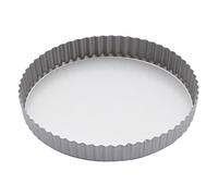KitchenCraft Teglia rotonda antiaderente per sformati/quiche con base libera, 25 cm (10"), Argento