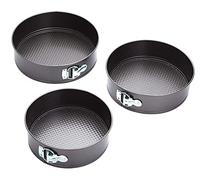 KitchenCraft Tazze per torte a forma di molla con rivestimento antiaderente in confezione regalo, rotonde, set da 3