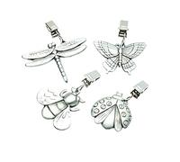 KitchenCraft Set di 4 Pesi Fermatovaglia, Metallo, Argento, 6 x 6 cm, 4 unità