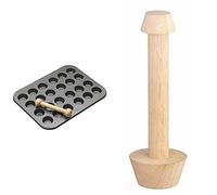 Kitchen Craft KitchenCraft Stampo Per Crostatine Con Mini Matterello, Acciaio, Grigio Master Class - Pressino Per Canapé E Pasticcini