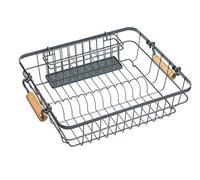 Kitchen Craft Living Nostalgia Scolapiatti con Scolaposate, Metallo, Grigio (Grey), 36 x 12 x 47 cm