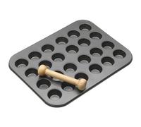MasterClass Stampo / Teglia per 24 Canapè e Mini Tartine con Pestello in Legno, 35 cm x 27 cm