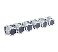 Kitchen Craft Master Class Portaspezie Magnetico da Parete con 6 barattoli per L
