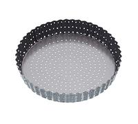 Kitchen Craft Master Class - Teglia Rotonda da Forno Antiaderente per Cucinare flan/Quiche croccanti e morbide, Colore: Grigio, Grigio, 25 cm