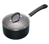 Kitchen Craft MasterClass Casseruola Antiaderente 18 cm Vernice a Smalto Alluminio, Acciaio, Nero