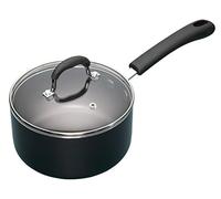 MasterClass Kitchen Craft Casseruola Antiaderente 18 cm Vernice a Smalto Alluminio, Acciaio, Nero