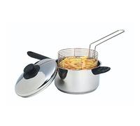 Kitchen Craft, Pentola per friggere con cestello, in acciaio Inox, 20 cm, Argento (silber)