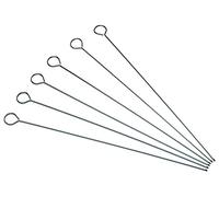 KitchenCraft Set di spiedini per kebab, bastoncini riutilizzabili per grigliate, acciaio inox, 30 cm (11,8")